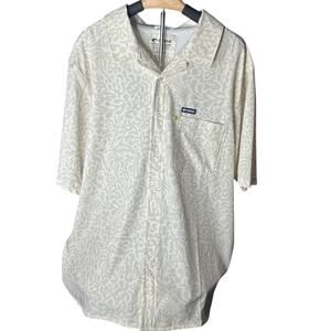 Costa Del Mar Mens Camp Tech woven printed button down shit size xxxl